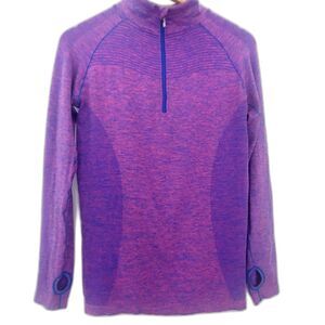 Stella Elyse Women's Long Sleeve Athletic Top Pullover Size S / M Pink 1/4 Zip